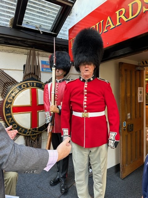 Dressing as a member of the Kings guard in London on a recent trip there. How do I look?